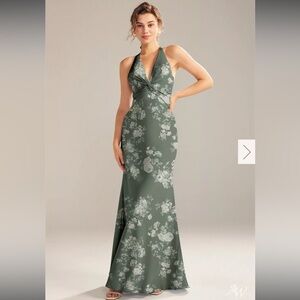 🌿 New AW Bridal Largo Floral Halter Mermaid Gown – Size 8 – New without tags